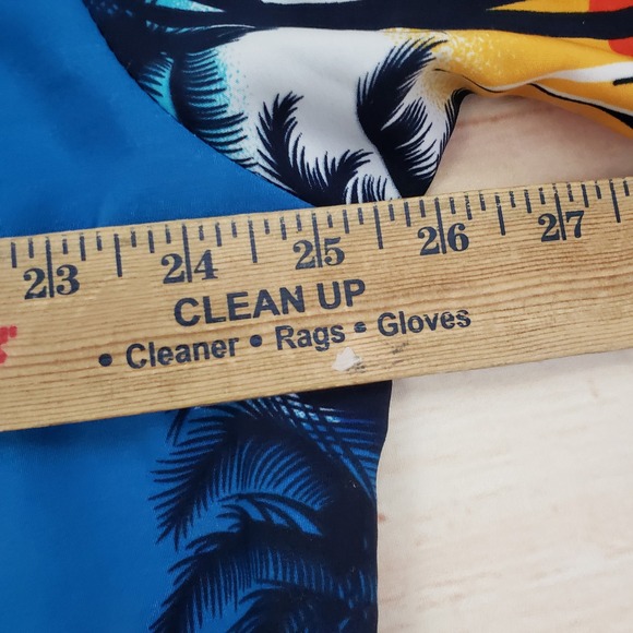 VINTAGE Kennington LTD Hawaiian Shirt Mens Large‎ Blue Palm Tree Beach Vacation - Picture 6 of 8